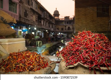 Gadodia Market On Khari Baoli Street New Delhi Is  Asia's Largest Wholesale Spice Market.