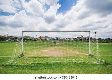 Gaelic Football In The Ball Field In The Sky.