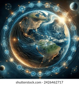 gaia hypothesis planet earth as a self regulating network Stock Photo