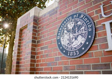 Gainesville, Florida - January 28, 2022: University Of Florida Gators College Seal