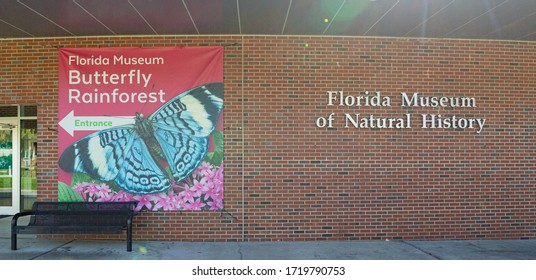 Gainesville, Florida / USA - April 30 2020: Florida Museum Of Natural History In University Of Florida Campus.