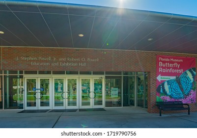 Gainesville, Florida / USA - April 30 2020: Florida Museum Of Natural History In University Of Florida Campus.