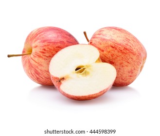 Gala Apples Isolate On White Background