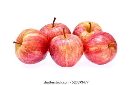 Gala Apples On White Background