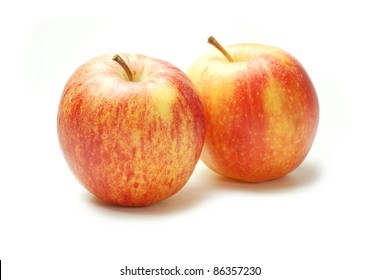 Gala Apples On White Background