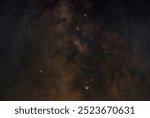 Galactic center of Milky Way, our galaxy, with several nebulae visible