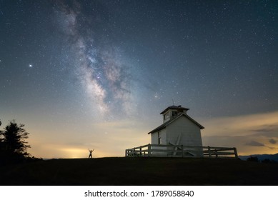 A Galactic Selfie Framed Next To A Historic Fire Watchtower Atop A Meadow Just In The Piedmont Region Of Virginia.