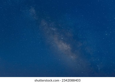 Galactic Serenity: Nighttime Skyline at the Mountain Summit. Starry sky in summer at Crocodile Island in Shiding District, New Taipei City. - Powered by Shutterstock