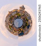 galata tower 360 polar coordinate in istanbul landspace