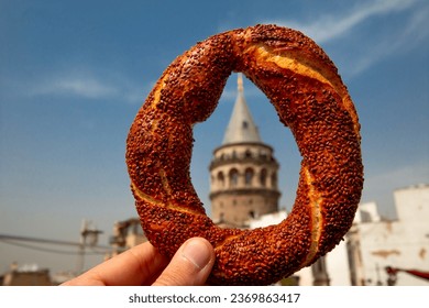 Galata Tower, together with other structures in Istanbul, can be seen from inside the bagel.