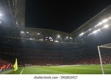 Galatasaray Lost 6-1 To Real Madrid In The Champions League On 17 October 2013 At The Istanbul Türk Telekom Arena Stadium. Galatasaray Fans Ultra Lion Group.