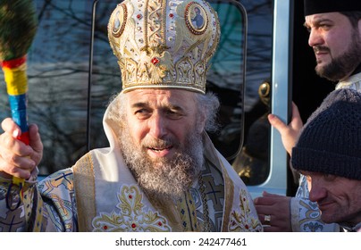 GALATI, ROMANIA -JANUARY 06,2015 : Casian Craciun His Eminence, Archbishop Of Lower Danube During The Epiphany