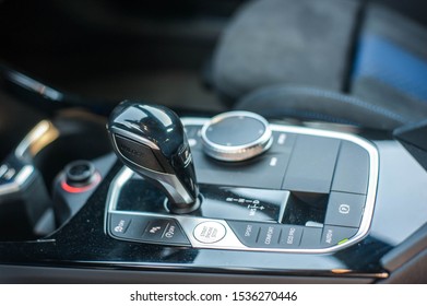 Galati, Romania - October 13, 2019: BMW 1 Series 320d F40 Automatic Gear Shift 