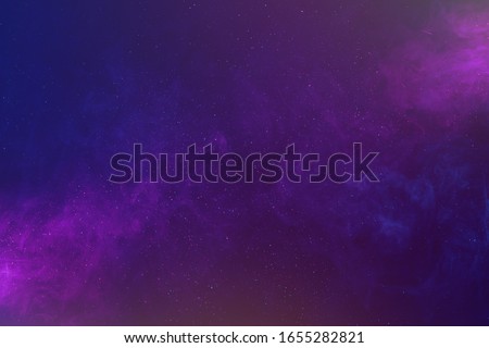Galaxy abstract background with shiny stars and colorful clouds