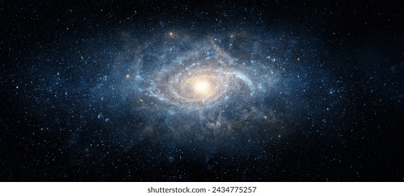 The galaxy against the background of the starry night sky. Panoramic view on Galaxy and stars, view from space. Elements of this image furnished by NASA. - Powered by Shutterstock