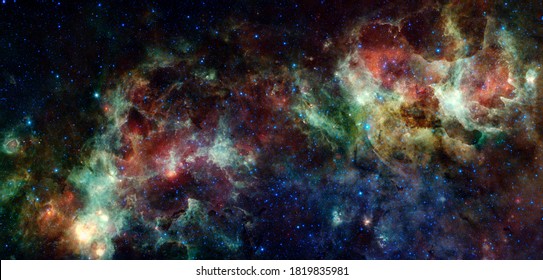 Galaxy cluster. Elements of this image furnished by NASA.