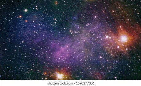 Galaxy creative background. Starfield stardust and nebula space. background with nebula, stardust and bright shining stars. Elements of this image furnished by NASA.