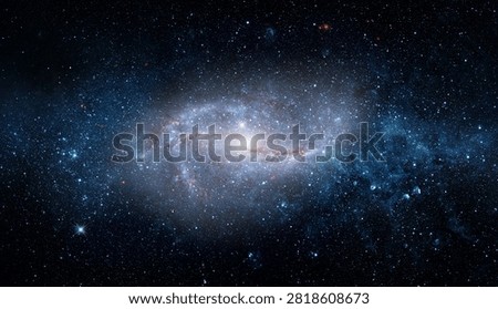 Galaxy in deep space surrounded by stars and cosmic dust. Astronomical collage showing the structure of the universe, galaxies, star systems, and interstellar space. Concept image illustrating astronomy, science, space exploration, and the vast scale of the cosmos. Elements of this image furnished by NASA.