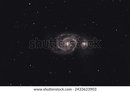 Galaxy Messier 51, also known as NGC 5194 or The Whirlpool Galaxy, approximately 24 million light-years away in the constellation Canes Venatici.