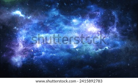 Galaxy and nebula. Elements of this Image Furnished by NASA