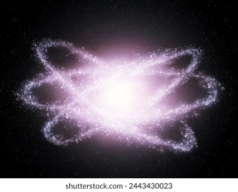 Galaxy with rings. Collision of galaxies in space. Merging of star systems. - Powered by Shutterstock