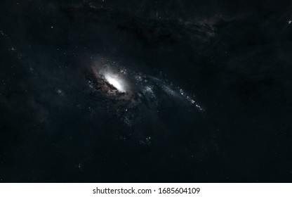 Galaxy somewhere in deep space. Science fiction. Elements of this image furnished by NASA