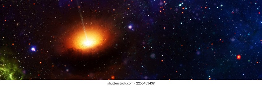 Galaxy somewhere in outer space. Cosmic wallpaper. Elements of this image furnished by NASA - Shutterstock ID 2255433439