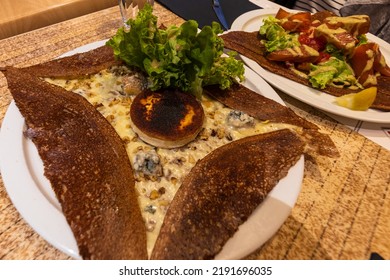 Galette Bretonne, A French Dish Consumed Throughout France. Originally From Brittany, St. Michael's Mountain