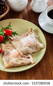 Galette Complete Crepes Ham Cheese Poached Stock Photo 1537280558 ...