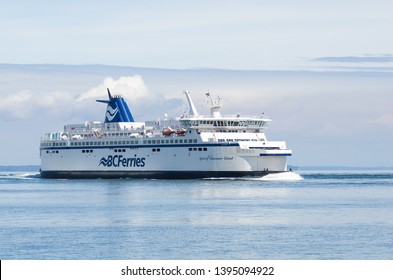 GALIANO ISLAND, BC / CANADA - May 3, 2019: Spirit of Vancouver Island ferry at sea