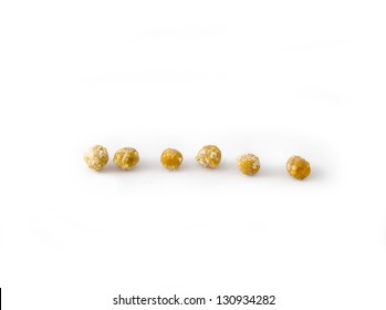 Gall Stones From A Human Gall-bladder Over White Background