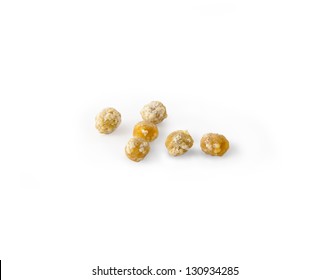 Gall Stones From A Human Gall-bladder Over White Background