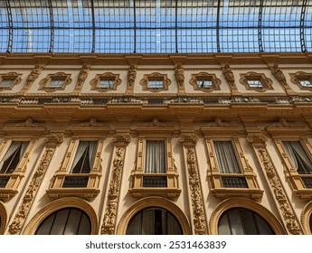 Galleria Vittorio Emanuele II Shopping Gallery Alley Mall in Milan, Italy - Powered by Shutterstock