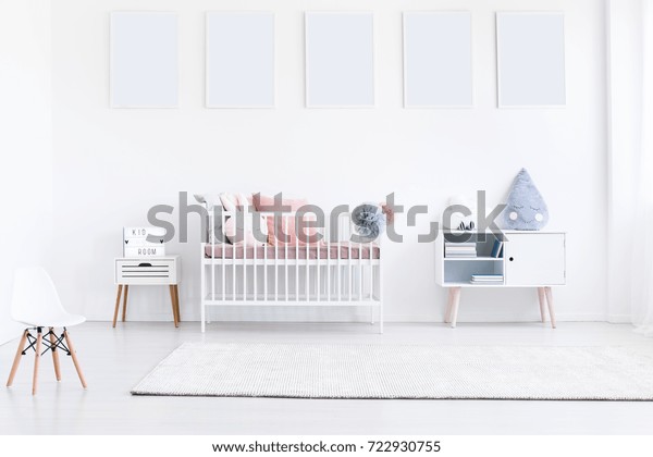 Gallery Mockups White Posters Girls Bedroom Stock Photo Edit Now