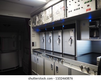 Galley/kitchen Unit On Airbus 380 Airplane/aircraft