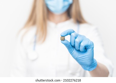 Gallstone In The Doctor's Hand, Cholelithiasis Concept