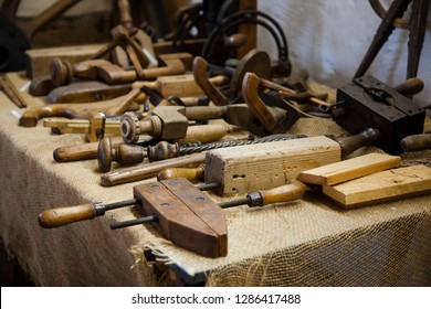 Galowice Poland - January 15, 2018: Piercing tools in a museum of carriages