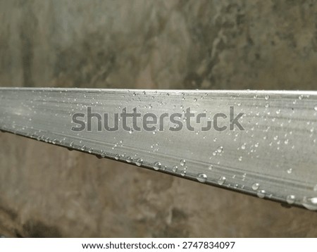 Galvanize after droped by the rain