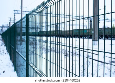 Galvanized Metal Fencing Panels Gardis 3D. Polymer Mesh Fence