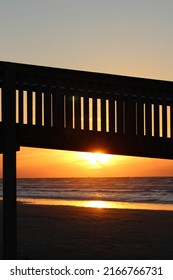 Galveston Sunrise Boardwalk To The Beach