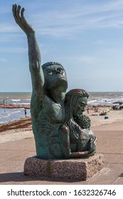 GALVESTON, TEXAS, USA - JULY 11, 2013: Monument Dedicated To All Victims Of Galveston's Hurricanes Starting With The 1900 Hurricane, The Mostly Deadly Natural Disaster In American History.