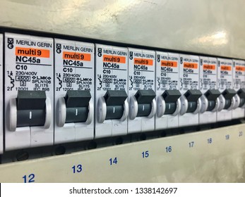 Gambang, Kuantan - 13 MAR 2019:  Distribution Board (DB) In A UPS Equipment.