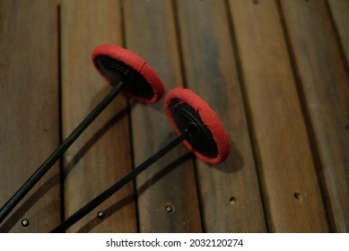 Gambang Traditional Musical Instrument With A Bat On It