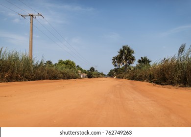 Gambian Red Sand. Dessert Road.