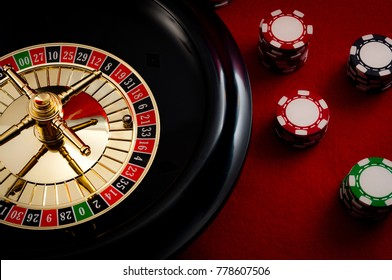 Gambling, casino games and the gaming industry concept with twenty one the winning number, 21 is a red number on the roulette wheel