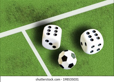 Gambling with dice and football win money - Powered by Shutterstock