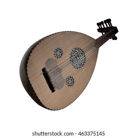 Gambus, Malaysian traditional musical instrument, isolated