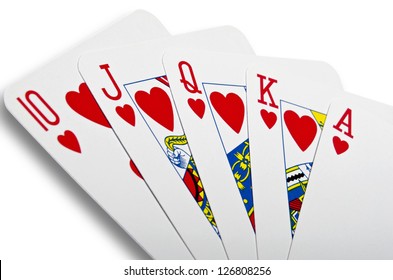 Game Cards Royal Flush Isolated Over Stock Photo 126808256 | Shutterstock