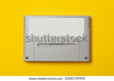 game cartridge with blank label for game console