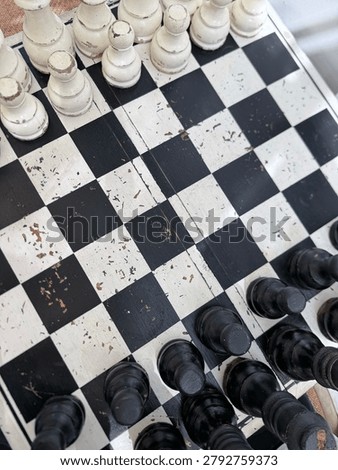 Game of chess checkered background aged bored 